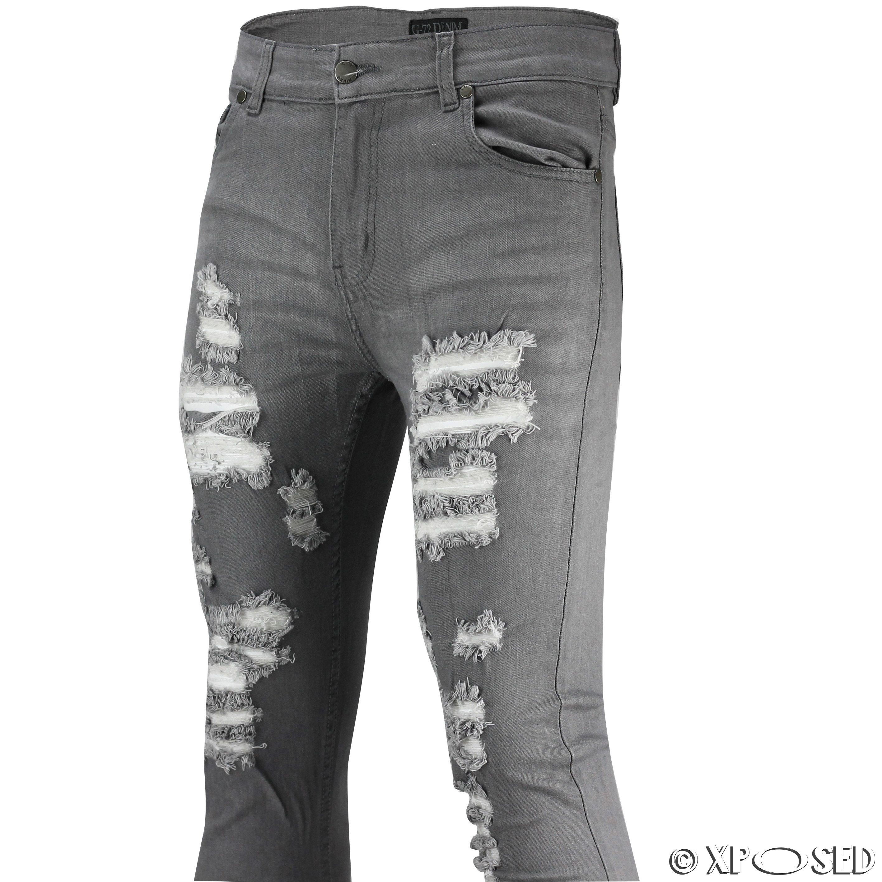 extreme ripped skinny jeans